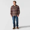 Camisa de franela a cuadros de manguitos largos, de peso medio y corte holgado Rugged Flex™