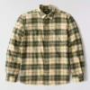 Camisa de franela a cuadros de manguitos largos, de peso medio y corte holgado Rugged Flex™
