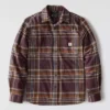 Camisa de franela a cuadros de manguitos largos, de peso medio y corte holgado Rugged Flex™