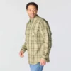Camisa de hombre de sarga a cuadros, corte holgado y manguitos largos - Camisas ignífugas