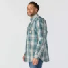 Camisa de hombre de sarga a cuadros, corte holgado y manguitos largos - Camisas ignífugas