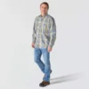 Camisa de hombre de sarga a cuadros, corte holgado y manguitos largos - Camisas ignífugas
