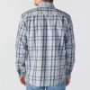 Camisa de hombre de sarga a cuadros, corte holgado y manguitos largos - Camisas ignífugas