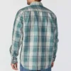 Camisa de hombre de sarga a cuadros, corte holgado y manguitos largos - Camisas ignífugas