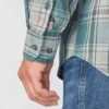 Camisa de hombre de sarga a cuadros, corte holgado y manguitos largos - Camisas ignífugas