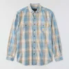 Camisa de hombre de sarga a cuadros, corte holgado y manguitos largos - Camisas ignífugas
