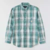 Camisa de hombre de sarga a cuadros, corte holgado y manguitos largos - Camisas ignífugas