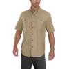Camisa de lona de manguitos cortos de corte holgado Windham para hombre