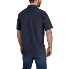 Camisa de manguitos cortos de chambray Force Sun Defender™ para hombre, corte holgado – Camisas con protección solar