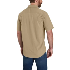 Camisa de manguitos cortos de chambray Force Sun Defender™ para hombre, corte holgado – Camisas con protección solar