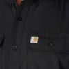 Camisa de manguitos cortos de chambray Force Sun Defender™ para hombre, corte holgado - Camisas con protección solar