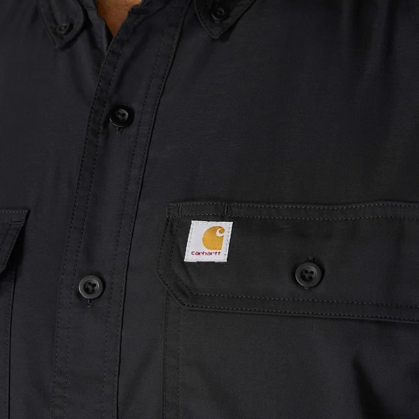 Camisa de manguitos cortos de chambray Force Sun Defender™ para hombre, corte holgado - Camisas con protección solar