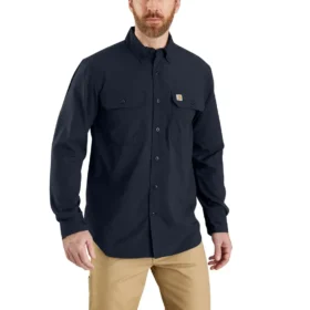 Camisa de manguitos largos de chambray Force Sun Defender™ para hombre, corte holgado - Camisas con protección solar