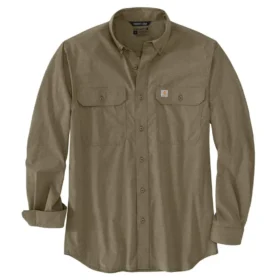 Camisa de manguitos largos de chambray Force Sun Defender™ para hombre, corte holgado - Camisas con protección solar
