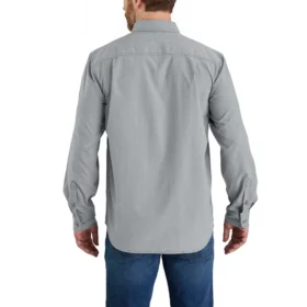 Camisa de manguitos largos de chambray Force Sun Defender™ para hombre, corte holgado – Camisas con protección solar