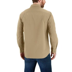 Camisa de manguitos largos de chambray Force Sun Defender™ para hombre, corte holgado – Camisas con protección solar