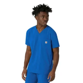 Camisa de trabajo con cuello en V para hombre Force Cross-Flex