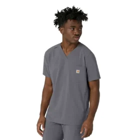 Camisa de trabajo con cuello en V para hombre Force Cross-Flex