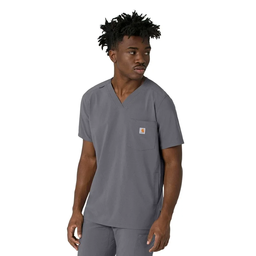 Camisa de trabajo con cuello en V para hombre Force Cross-Flex