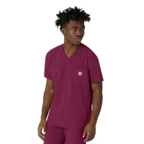 Camisa de trabajo con cuello en V para hombre Force Cross-Flex