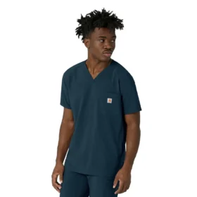 Camisa de trabajo con cuello en V para hombre Force Cross-Flex