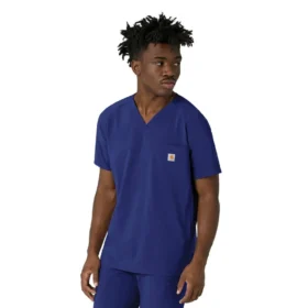 Camisa de trabajo con cuello en V para hombre Force Cross-Flex
