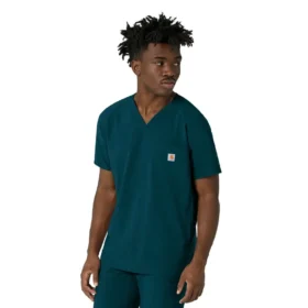 Camisa de trabajo con cuello en V para hombre Force Cross-Flex