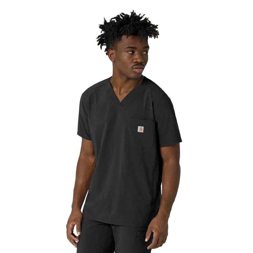 Camisa de trabajo con cuello en V para hombre Force Cross-Flex