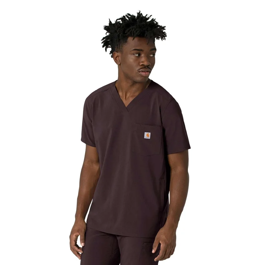 Camisa de trabajo con cuello en V para hombre Force Cross-Flex