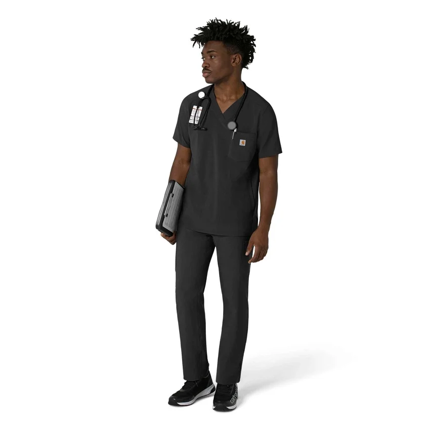 Camisa de trabajo con cuello en V para hombre Force Cross-Flex