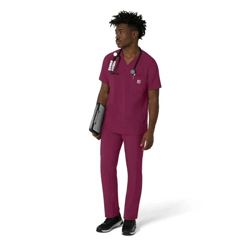 Camisa de trabajo con cuello en V para hombre Force Cross-Flex