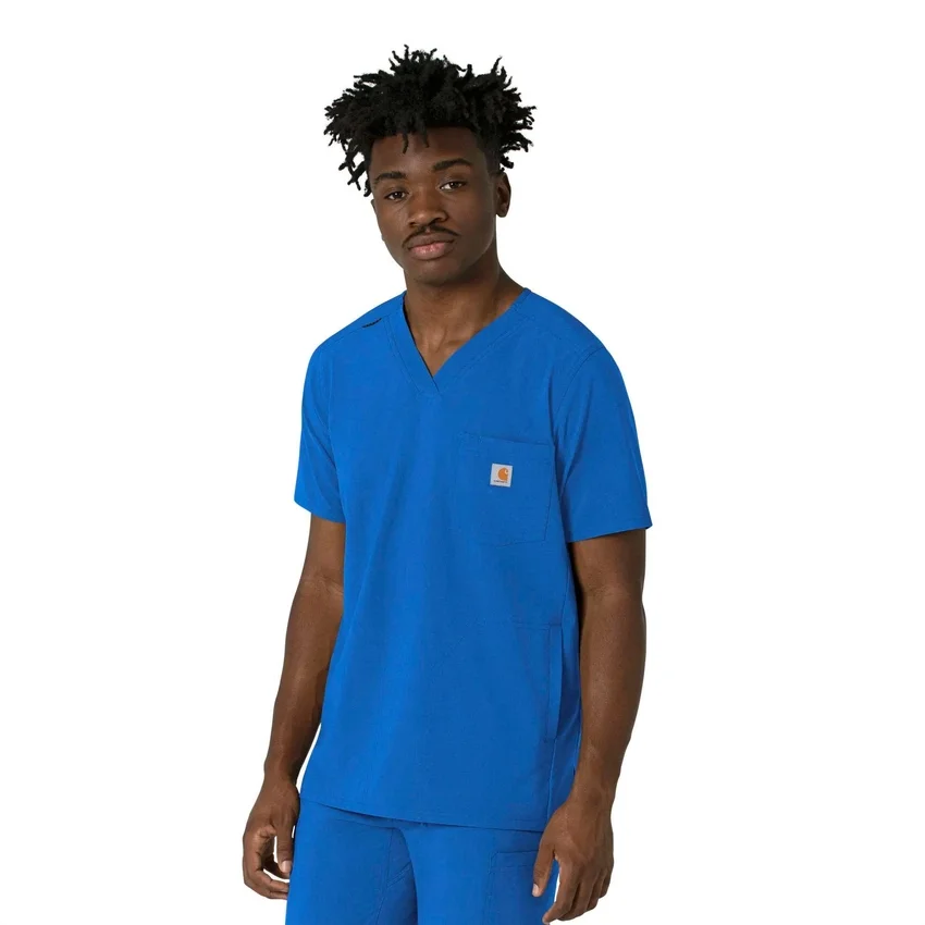 Camisa de trabajo con cuello en V para hombre Force Cross-Flex