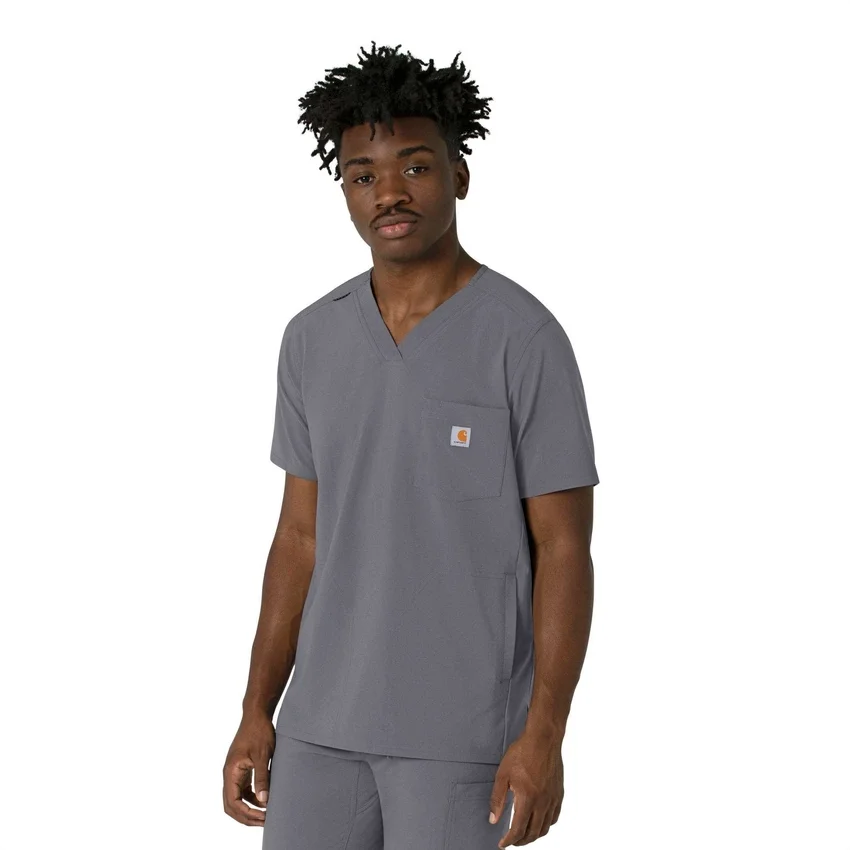Camisa de trabajo con cuello en V para hombre Force Cross-Flex
