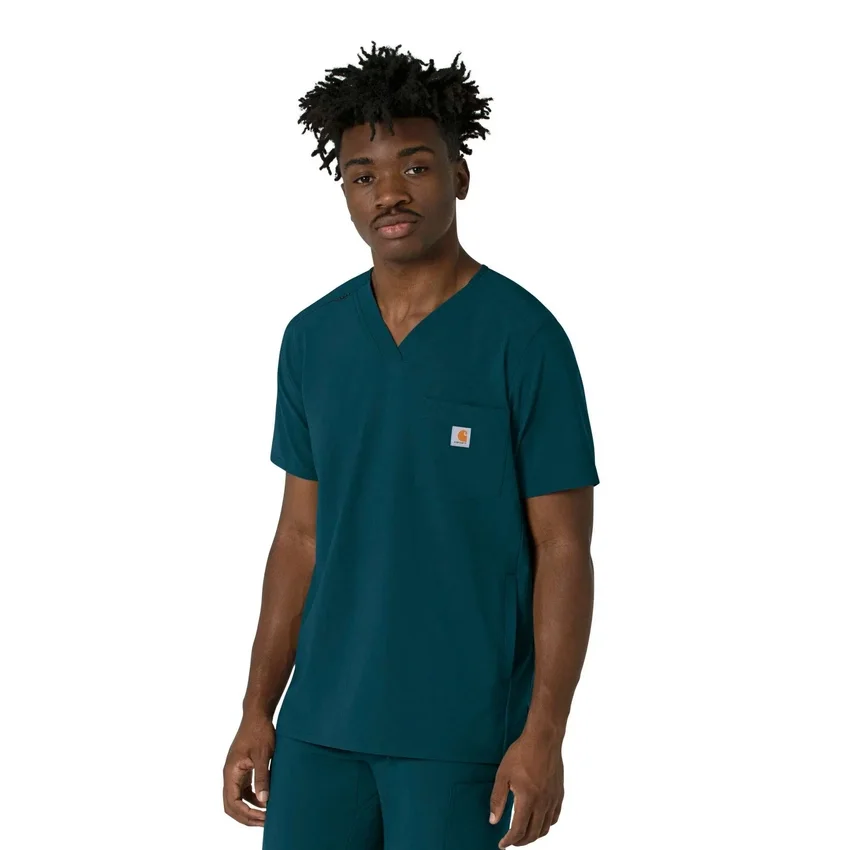 Camisa de trabajo con cuello en V para hombre Force Cross-Flex