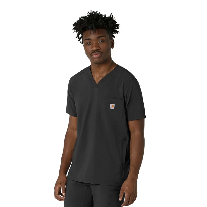 Camisa de trabajo con cuello en V para hombre Force Cross-Flex