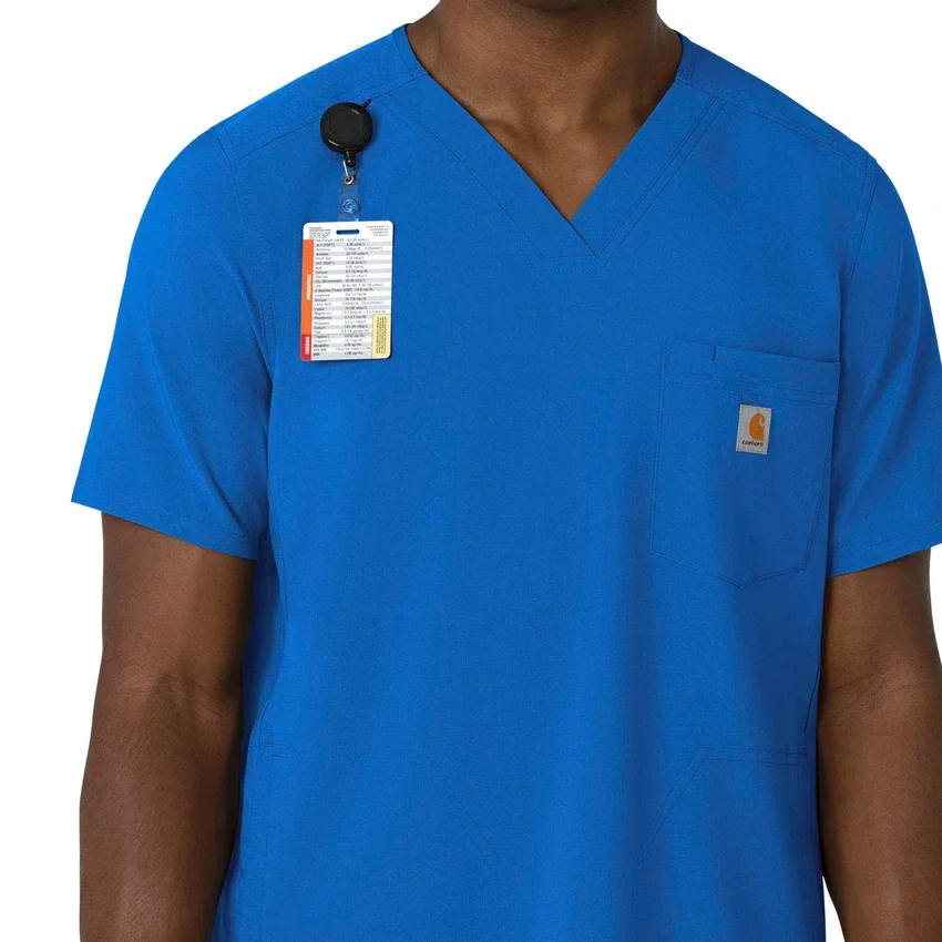 Camisa de trabajo con cuello en V para hombre Force Cross-Flex