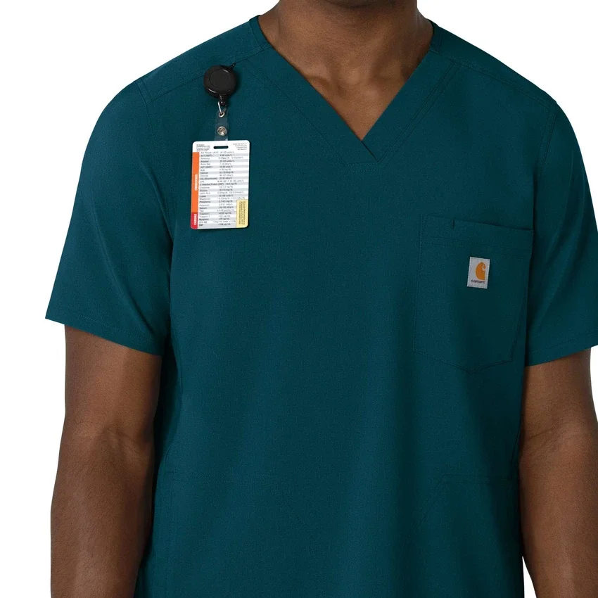 Camisa de trabajo con cuello en V para hombre Force Cross-Flex