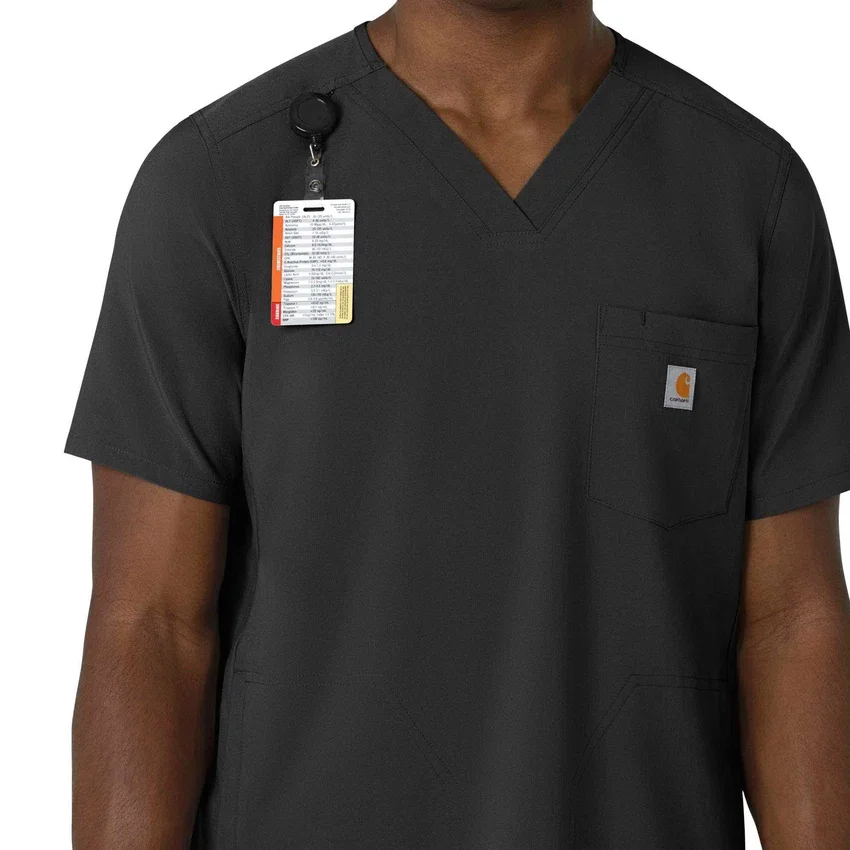 Camisa de trabajo con cuello en V para hombre Force Cross-Flex