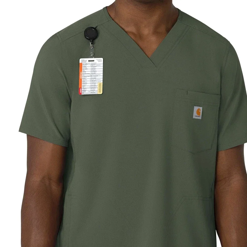 Camisa de trabajo con cuello en V para hombre Force Cross-Flex