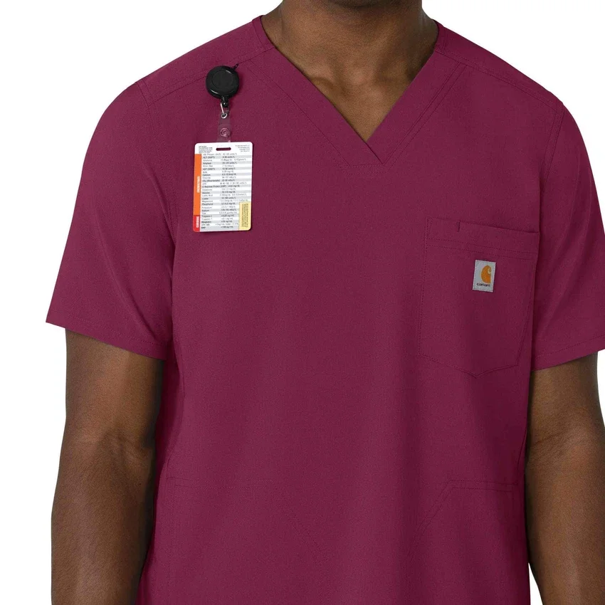 Camisa de trabajo con cuello en V para hombre Force Cross-Flex