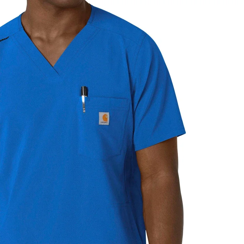 Camisa de trabajo con cuello en V para hombre Force Cross-Flex