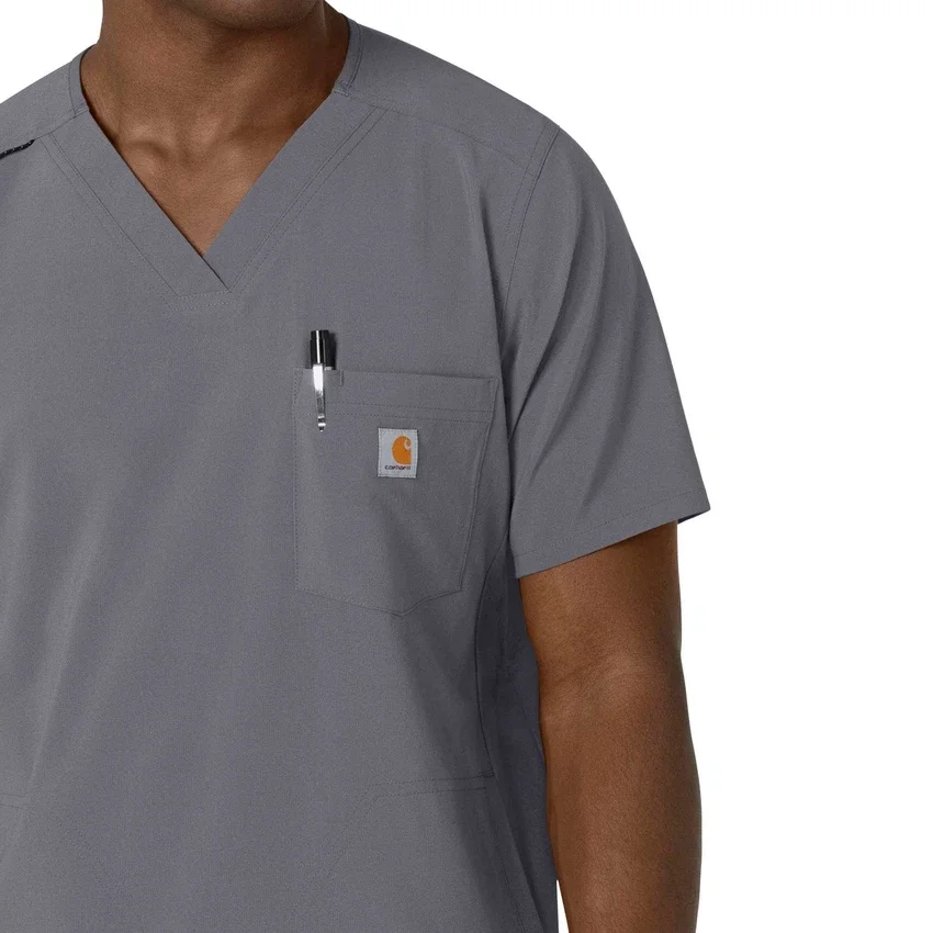 Camisa de trabajo con cuello en V para hombre Force Cross-Flex