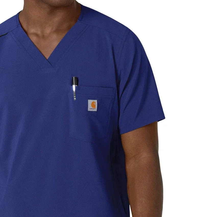 Camisa de trabajo con cuello en V para hombre Force Cross-Flex