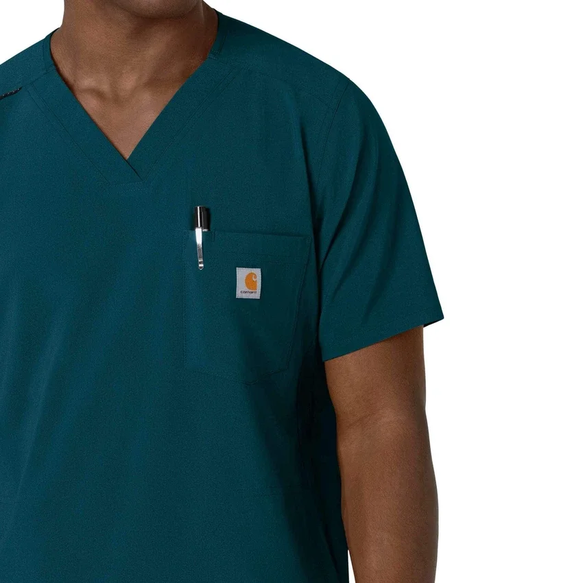 Camisa de trabajo con cuello en V para hombre Force Cross-Flex