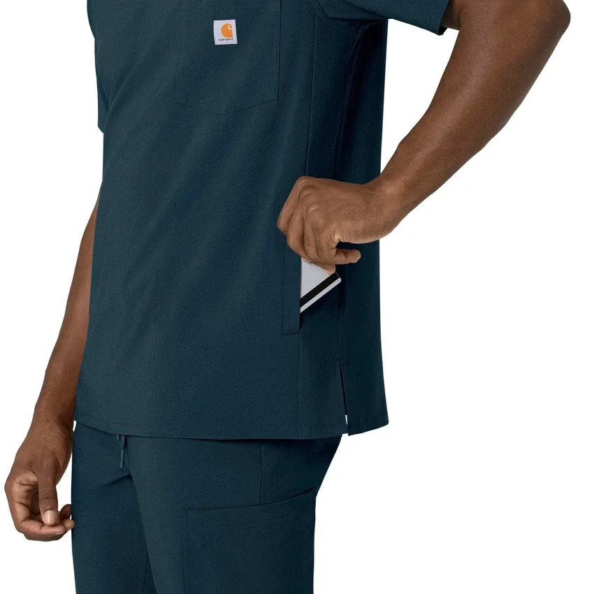 Camisa de trabajo con cuello en V para hombre Force Cross-Flex