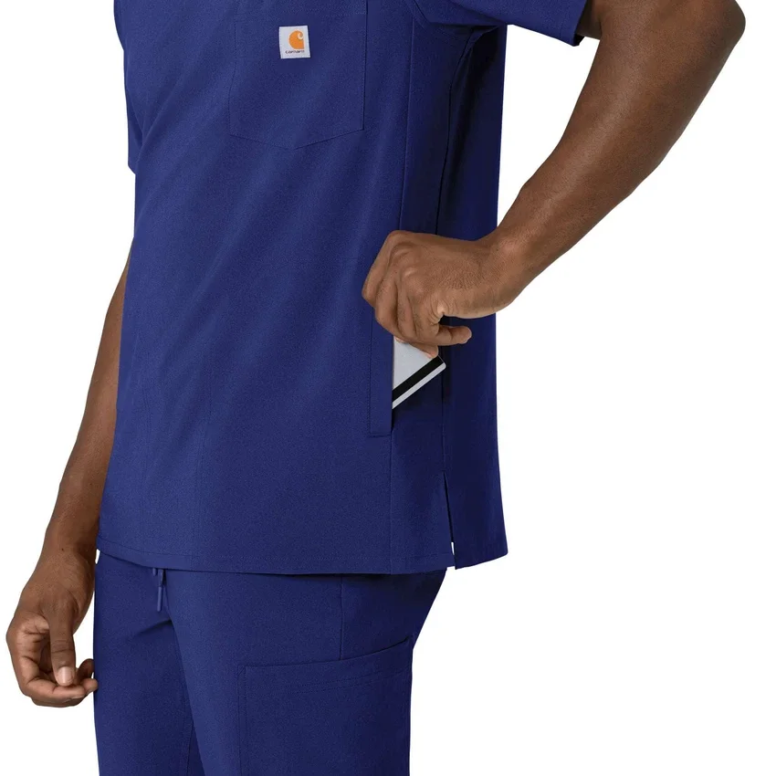 Camisa de trabajo con cuello en V para hombre Force Cross-Flex