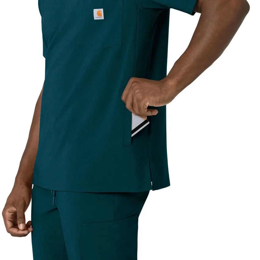 Camisa de trabajo con cuello en V para hombre Force Cross-Flex