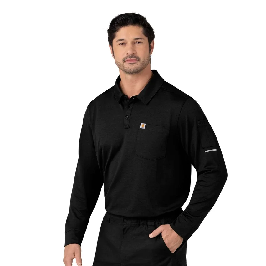 Camisa de trabajo tipo polo de manguitos largos Rugged Flex® Rscu Heavyweight