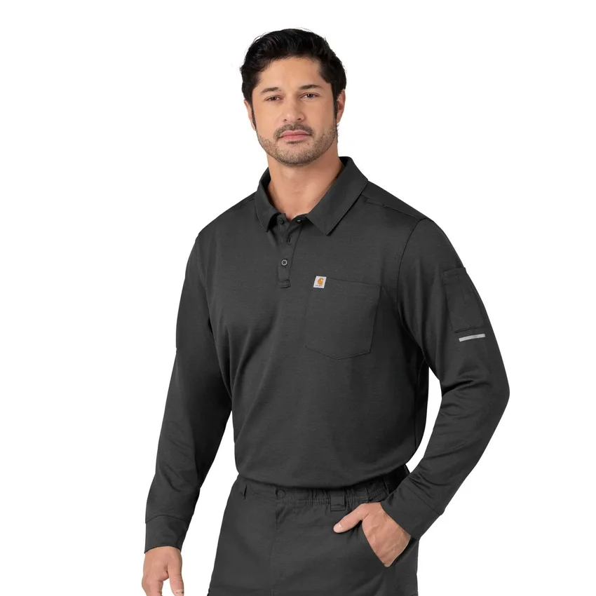 Camisa de trabajo tipo polo de manguitos largos Rugged Flex® Rscu Heavyweight