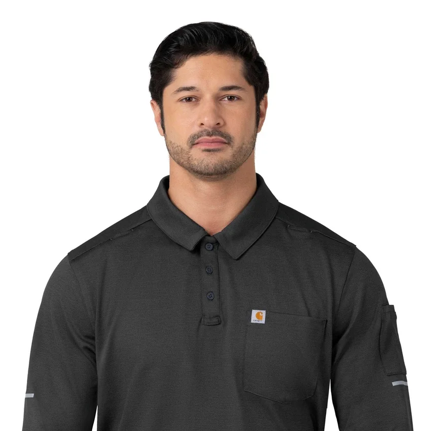 Camisa de trabajo tipo polo de manguitos largos Rugged Flex® Rscu Heavyweight